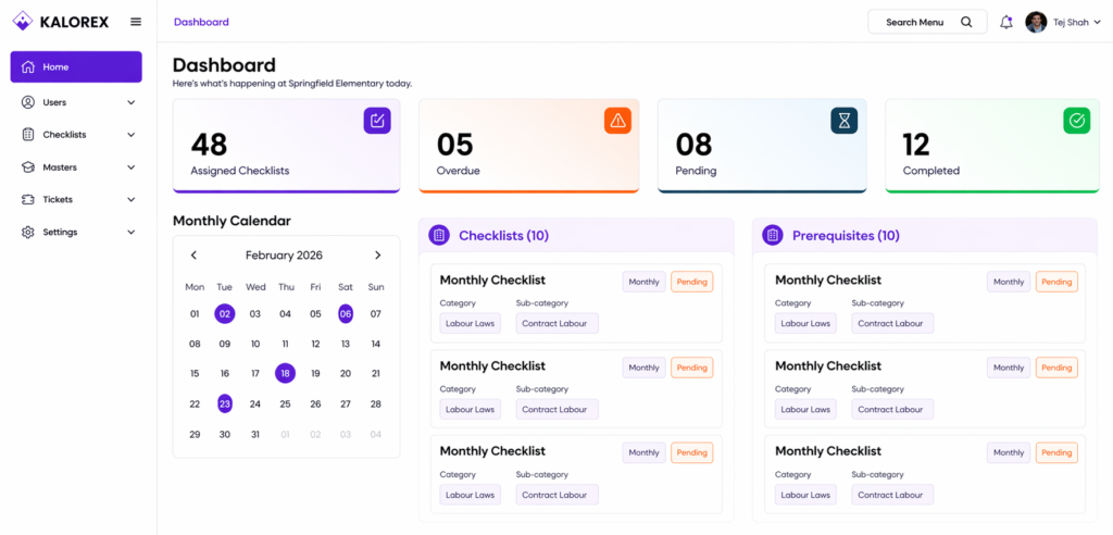 Modern web app dashboard UI